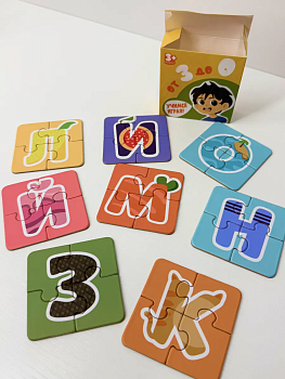 Магнитные пазлы "Веселый алфавит" от З до О